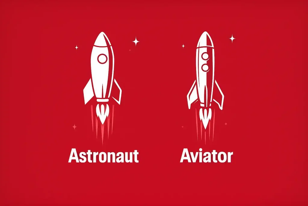 Astronaut crash game x2 and x5 multiplier artwork